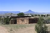  Old Adobe House at Zia Pueblo, Cabezon in the distance 