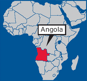 Map of Africa: Angola