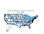 August Station Map of State All-Time Records 