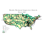 March Station Map of State Monthly Records 