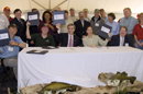 Secretary Gutierrez participates in the National Fish Habitat Roll Out Signing