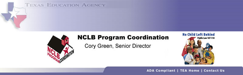 NCLB Program Coordination, Cory Green, Senior Director