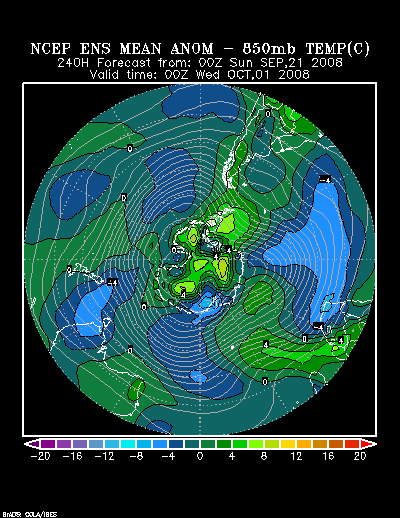 NCEP Ensemble t = 240 hour forecast product