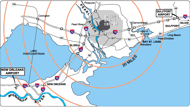 Regional Map of Stennis Space Center