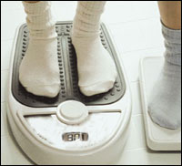photo of a scale with feet