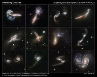 Click here for Poster Version of Galaxies Gone Wild PIA10385