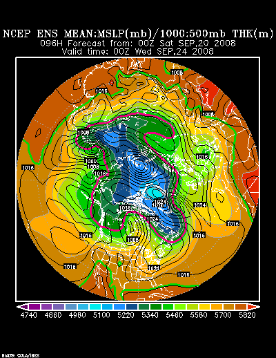 NCEP Ensemble forecast product