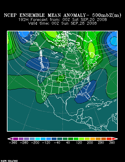 NCEP Ensemble t = 192 hour forecast product