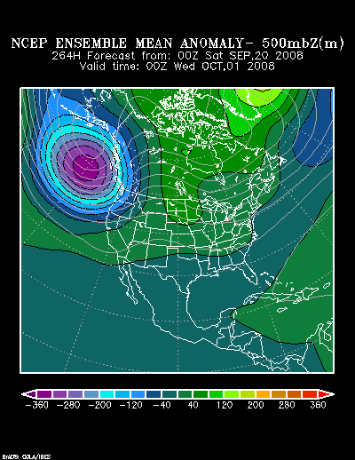 NCEP Ensemble t = 264 hour forecast product