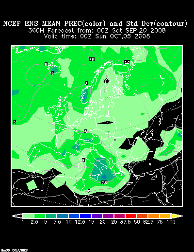 NCEP Ensemble forecast product