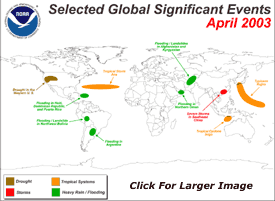 Selected Global Significant Events for April 2003