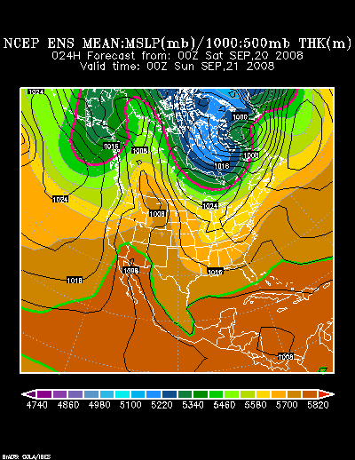 NCEP Ensemble forecast product