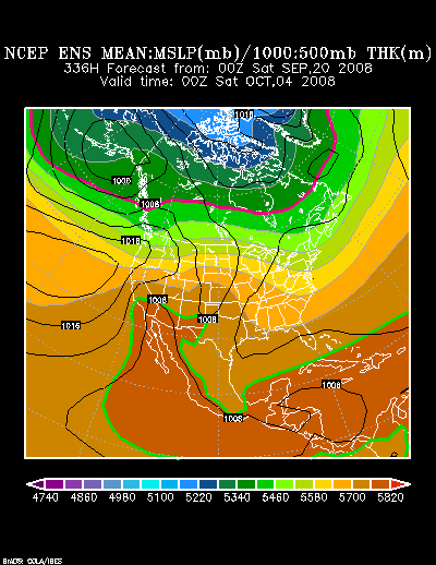 NCEP Ensemble forecast product