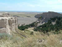 View of the Oglala National Grasslands in Toadstool Geologic Park.