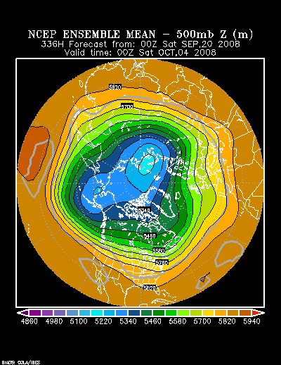 NCEP Ensemble forecast product