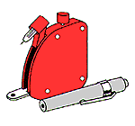 Ilustración de una bolsa que contiene diferentes dispositivos para tomarse muestras de sangre.