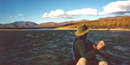 Person paddling down the Noatak River.