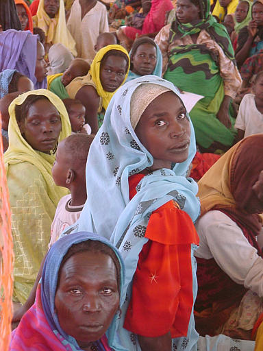 Women and children in Western Sudan. AP Photo