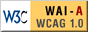 Level A conformance icon, W3C-WAI Web Content Accessibility Guidelines 1.0