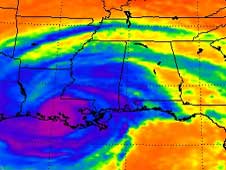 Infrared image of Hurricane Gustav