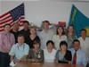 Ten Kazakhstani medical specialists upon return from their study tour, with USAID and Community Connections staff