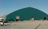 AMWTF Project, December 12, 2000 (Fabric Structure): The structure erected over the monolithic concrete slab.