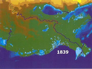 Louisiana Coastline 1839