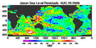 Image of 2 August 2008 Global Sea Level Anomalies