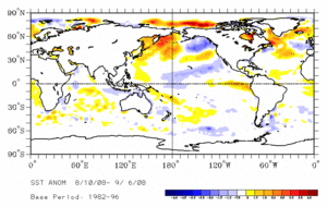 August SST Anomalies
