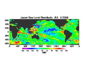 Image of 6 July 2008 Global Sea Level Anomalies