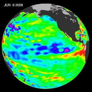 Image of 6 June 2008 Pacific Basin Sea Level Anomalies