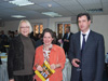 Amy Ramm, SPSS Project Chief of Party, Ann Hirschey, Director of USAID/Armenia Social Reform Office, and Volodymyr Yatsenko, USAID/Armenia Social Sector Advisor at the open house reception.