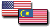 Flags of the United States and Malaysia