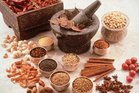 An assortment of spices and herbs - Click to enlarge in new window.