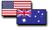 Flags of the United States and Australia