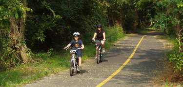 Bicyclists on the new Multi-Use Path in Gateway's Sandy Hook Unit.