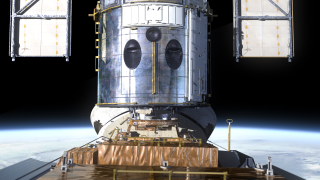 Animated sequence shows the rendezvous, capture and berthing of the Hubble Space Telescope.