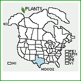 Distribution of Houstonia correllii (W.H. Lewis) Terrell. . 