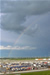 Photo of clouds and rainbow from Chicagoland Speedway, July 10 2008.  