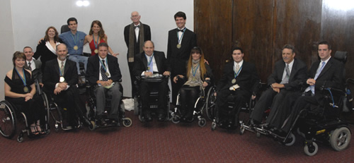 2007 Hall of Fame inductees with National Spinal Cord Injury Assoc. leaders