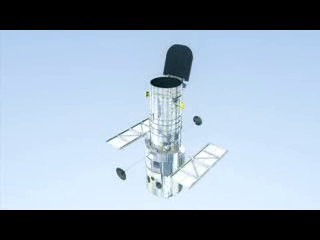 <b>3. HST SM4 Change-Out Animation:</b> Animation shows the change out of instruments and hardware planned during the Hubble Servicing Mission 4. The instrument change out order in the animation order is as follows: 1.Battery replacement 2.Wide Field Planetary Camera replaced with new Wide Field Camera 3 (WFC3) 3.Rate Sensor Units replaced (contain 2 gyros each) 4.COSTAR instrument replaced with new Cosmic Origins Spectrograph (COS) 5.Advanced Camera for Surveys (ACS) repair (circuit boards replaced and new power box added) 6.Space Telescope Imaging Spectrograph repair (cover removed, circuit board replaced, new main electronics box cover added) 7.Fine Guidance Sensor replaced 8.Soft Capture Mechanism added