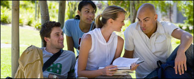 Photo: A group of college students