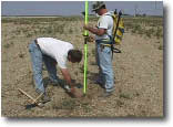 photo of scientists using portable GPS