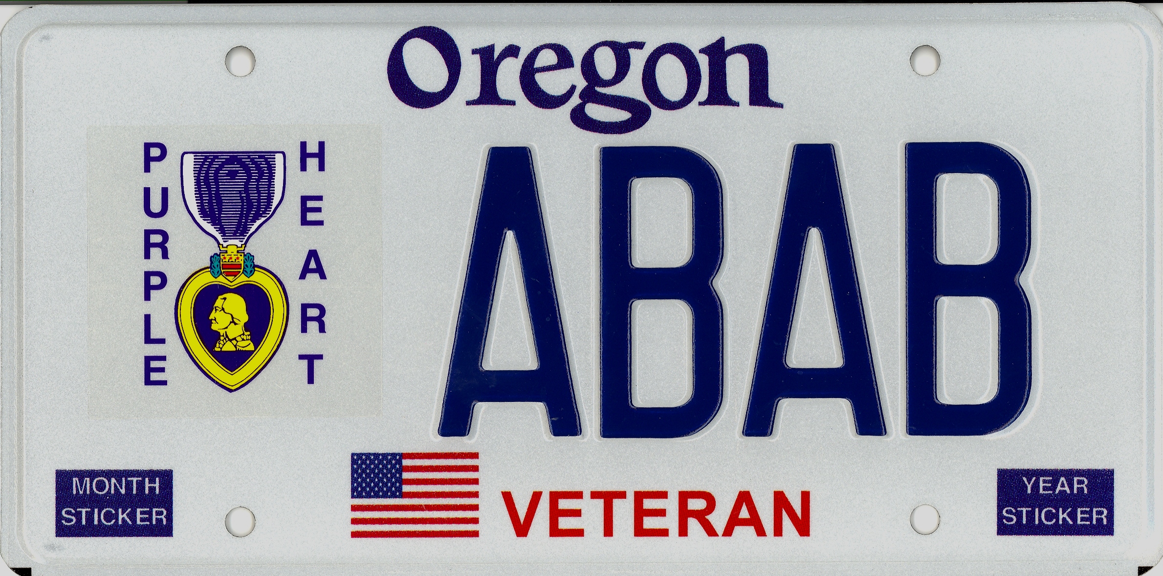 Oregon Paralyzed Veterans of America License Plate
