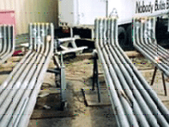 Photo of boiler floor tubes