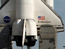 Endeavour on the launch pad.