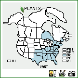 Distribution of Vaccinium stamineum L.. . Image Available. 