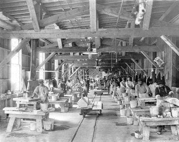 People at work on the Marble Stone for the Capitol at Marble, Colorado