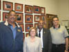 Congresswoman Ileana Ros-Lehtinen met in Washington, DC with officials from the Transport Workers Union of America to discuss their views that more federal funding is required for Miamiâ€™s mass transit system. In the picture we have Wessell A. Clarke, President of the Union; Ros-Lehtinen, Brian K. Davis, Vice-President; and Carlos â€œChuckâ€ Hernandez.