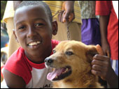 Photo: Boy with German Shepherd